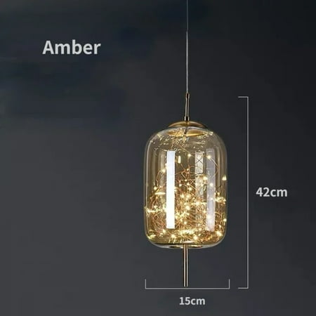 

NZISNG Elevate your living spaces with sleek and chic Modern LED Glass Pendant Lighting. This stylish and contemporary lighting solution is ideal for your Kitchen Dining Room Bedroom R