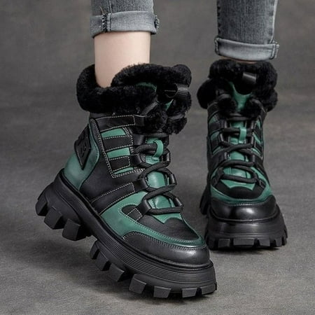 

Winter Women S Warm Boots Water Resistant Anti Slip Wear Resistant Fashion High Top Platform Shoes