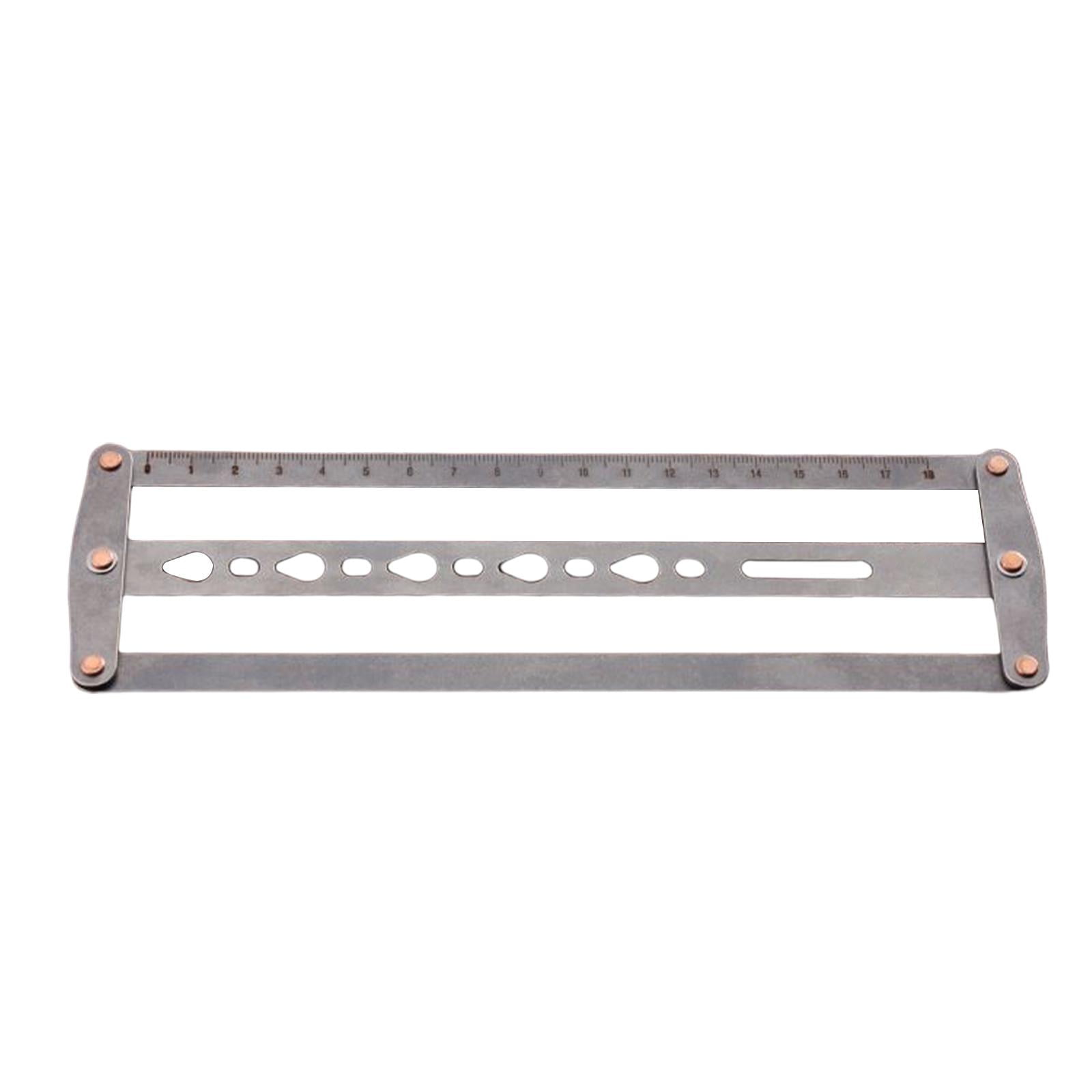 Leather Belt Auxiliary Positioning Punch Ruler Punch Hole Spacing Tools Stainless Steel Durable Leathercraft Tool Handmade Belt End