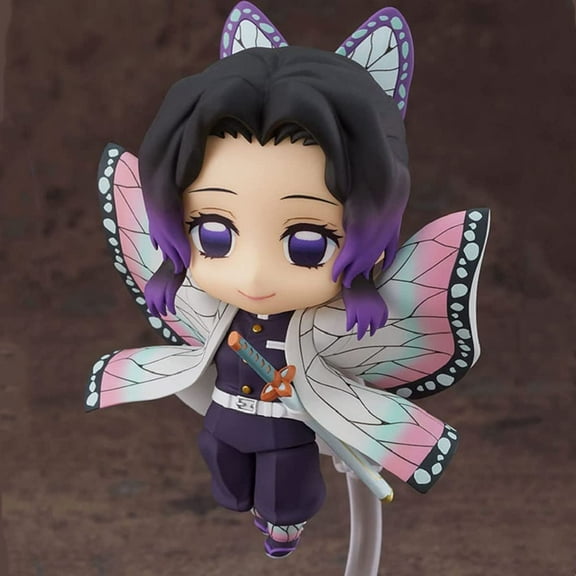 New, Kochou Shinobu 10cm/3.9inch Q Version Puppets Statue PVC Collectible