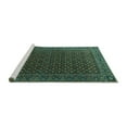 thumbnail image 2 of Ahgly Company Machine Washable Indoor Square Persian Turquoise Blue Traditional Area Rugs, 8' Square, 2 of 4