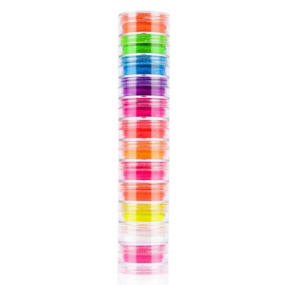 Milue 12 Pcs Resin Bright Fluorescent UV Pigment Phosphor Suitable for Epoxy Resin
