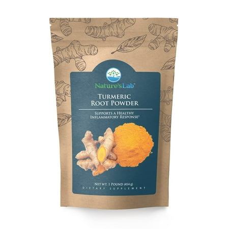Nature's Lab Turmeric Root Powder - Supports Healthy Inflammation* - 1lb Bag (64 Servings)