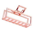 thumbnail image 5 of Pinza de pelo de baño de ducha Sunnimix de garra grande geométrica de sujeción fuerte maquillaje de cangrejo Rectángulo de Oro Rosa, 5 of 5