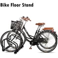 thumbnail image 2 of 2 Bikes Floor Bike Stand, Bike Parking Rack Garage Bike Storage Stand Indoor/Outdoor 22-28" Wheel Stand, Max. Tire Width 2.1", 2 of 9