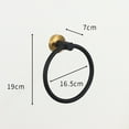 thumbnail image 3 of Black & Gold Towel Ring, Hand Towel Holder Wall Mounted Decorative Round Towel Hanger Heavy Duty Stainless Steel Bath Towel Bar for Bathroom, 3 of 5