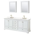 thumbnail image 4 of Wyndham Collection WCS202080DDEWQUS3MED Deborah 80" Free Standing Double Basin Vanity Set, 4 of 7