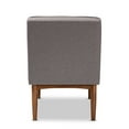 thumbnail image 5 of Baxton Studio Arvid Mid-Century Modern Gray Fabric Upholstered Wood Dining Chair, 5 of 9