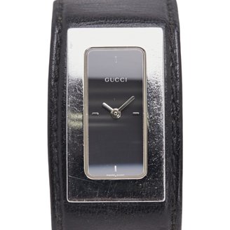 Pre-Owned Gucci 1500L Square Face Bangle Pink Shell Watch  display picture 1