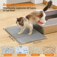 thumbnail image 6 of Cat Litter Mat, Large Double Layer Honeycomb Cat Litter Trapping Mat, Non Slip Waterproof Urine Proof Cat Litter Box Mat for Floor, Kitty Litter Rug, Cat Supplies, Gray(24x18 Inches ), 6 of 7