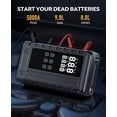 thumbnail image 3 of TRAKAR Jump Starter with Air Compressor,5000A Peak Car Battery Jump Starter(9.0 Gas/8.0L Diesel) 150PSI 14.8V Jump Box Car Battery Jumper Starter Portable with Jumper Cables,Power Bank,LCD Display, 3 of 7