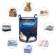 thumbnail image 4 of Fotbe Moonlit Blue Wolf Cesto de Ropa con Asas, Cesto Impermeable de Gran Capacidad, Bolsa de Lavado para Dormitorio, Cesto de Ropa con Ruedas y Asas-Small, 4 of 6