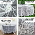 thumbnail image 3 of Efavormart 90" IVORY Premium Lace Round Tablecloth For Banquet Party Wedding Event Home Decor, 3 of 5