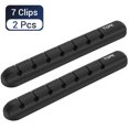thumbnail image 1 of L16 Cable Organizer Silicone USB Cable Winder Desktop Tidy Management Clips Cable Holder for Mouse Headphone Wire Organizer 7 Clips - 2 Pieces, 1 of 6