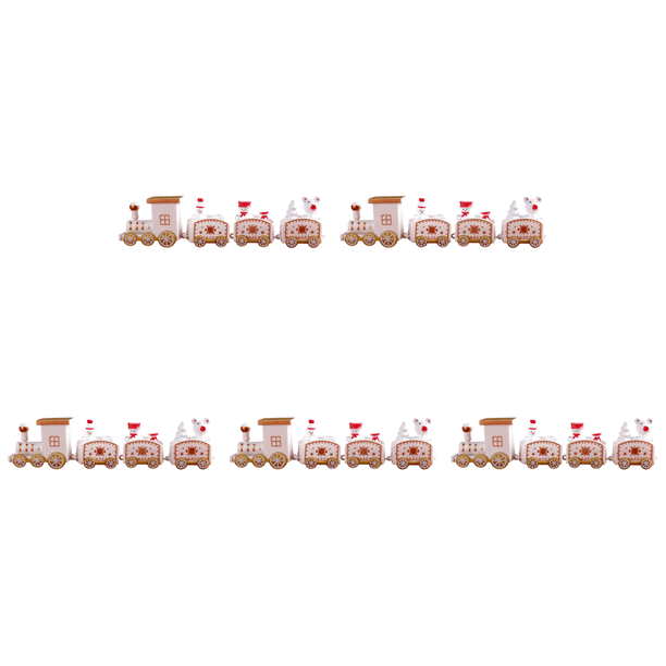 Juego de tren de Navidad de juguete FLhrweasw adorno navideño regalo para niños blanco 5 uds