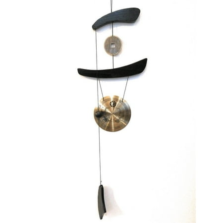 THY COLLECTIBLES Feng Shui Brass Gong Wind Chime for Patio, Garden, Terrace, Balcony Or Any Room - Beautiful DRAGON Design