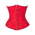 thumbnail image 3 of LELINTA 10" 12 Plastic Boned Retro Jacquard Underbust Waist Cincher Corset Waist Training Brocade Corset, 3 of 6
