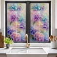 thumbnail image 2 of Pink Purple Floral Window Privacy Film, Spring Hydrangea Flower Vintage Botanical Static Cling UV Sun Blocking Heat Control Window Tint Day and Night, Non-Adhesive One Way Privacy Cover 17.7''x39.3'', 2 of 7