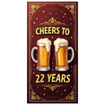 thumbnail image 2 of Colorful Cheers to 22 Years Banner Background Party Decorations Backdrop for Anniversary Celebrations Toast Events Beer Themed Parties Photography Props, 2 of 4