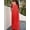 Red, variant on 2024 Spring/Summer New European and American Cross-Border Women's Shein Amazon Elegant Solid Color Strap Dress