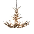 thumbnail image 3 of Meyda Tiffany 200453 Antlers 8 Light 32" Wide Antler Candle Style Chandelier - Copper, 3 of 6