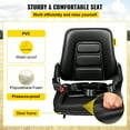 thumbnail image 3 of Asiento de montacargas ajustable universal VEVOR con cinturón de seguridad, reemplazo de asiento de suspensión completa para asiento mecánico pesado, 3 of 9