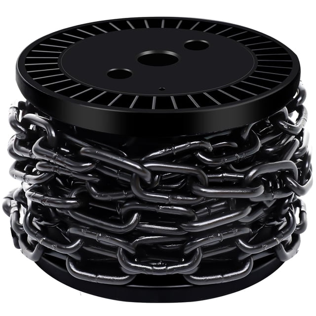 Cadena colgante de metal Sel Natural, 6 mm, 6 m, negra, resistente