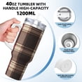 thumbnail image 3 of 40zo Ice Bar Cup With Handle Double Insulation Large Capacity Rust Prevention For Daily Travel And Other Scenes Rosybrown Buffalo Plaid Check Tartan Scotland_1, 3 of 8