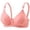 Hot Pink, variant on Ohufall Sports Bra for Women with Adjustable Strap Bras High Elastic Soft Push Up Fashion Bra
