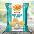 thumbnail image 2 of Golden Flake Sour Cream 'N Onion Dip Style Potato Chips, 1 oz Bag, 2 of 8