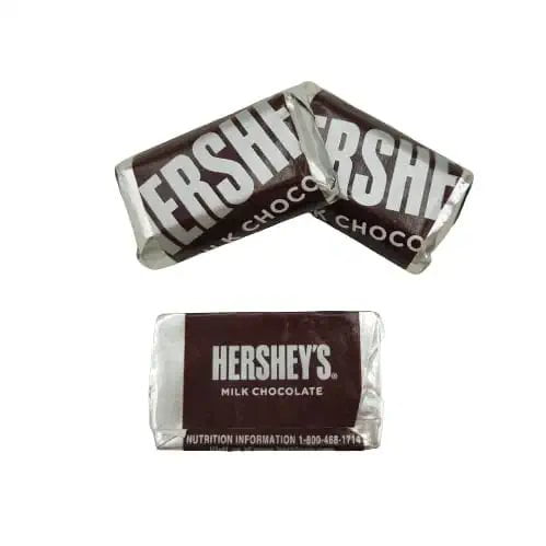 Hershey's Milk Chocolate Miniature Candy Bars - Individually Wrapped - Bulk Pack 2 Pound