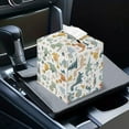 thumbnail image 7 of POLERO Decorative Tissue Box Cover Square - Waterproof PU Leather Tissues Cube Boxes Holder Aesthetic Desk Decor for Room, Home & Office - Cute Cartoon Dinosaur, 7 of 7