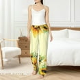 thumbnail image 5 of Uemuo Sunflowers On A Yellow Background Pattern Women's Wide Leg Palazzo Lounge Pants with Pockets Light Weight Loose Comfy Casual Pajama Pants-X-Large, 5 of 9