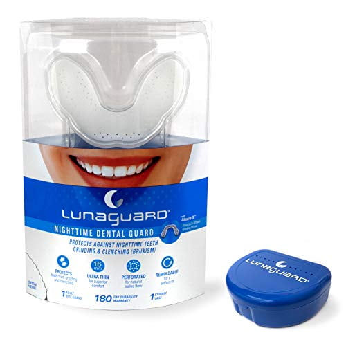 LunaGuard Protection Dentaire Nocturne – une Protection Dentaire Confortable pour le Grincement et le Serrement des Dents, Plus un Étui de Rangement