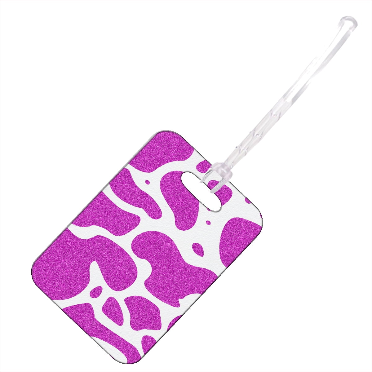 KuzmarK Luggage Travel Bag Tag Cowhide Pink