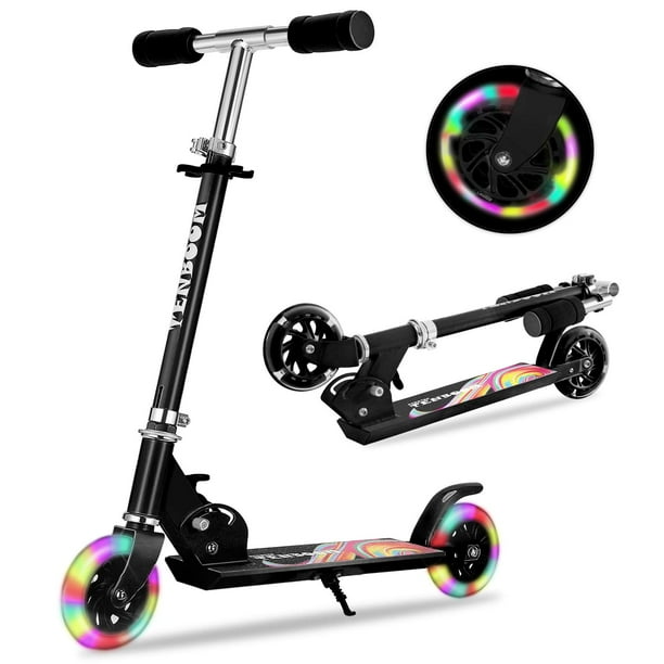 Tenboom Scooter Juguetes Para Niños De 6 A 12 Años/3 A 5 Ruedas Iluminadas Regalos De Cumpleaños Navideños Para Niñas Y Niños Patinete Para Niños De Fácil Plegado Con Manillar Ajustable De 3 Niveles