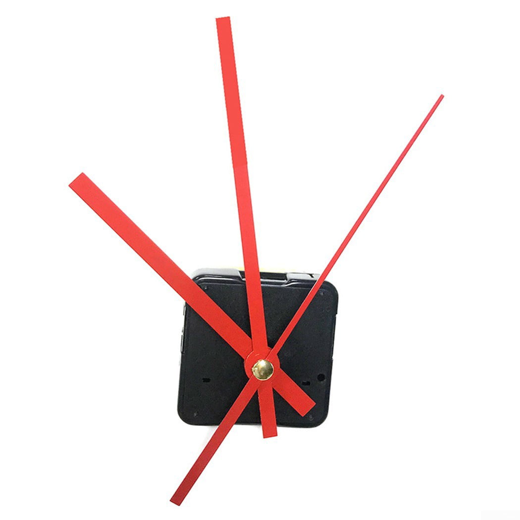 Red & Black Clock Quartz Movement Mechanism Hands DIY Kit Repair Wall Part Tool. 