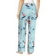 thumbnail image 3 of Goofa Sailboats Anchors Printed Soft Pajama Pants for Women, Wide Leg Comfy Casual Lounge Yoga Pants-X-Large, 3 of 9