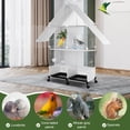 thumbnail image 5 of Qiyester Wrought Iron Bird Cages Portable Pet House with Wheels for Parrot,Parakeets,Cockatiel,Lovebird,Small Mid-Sized Birds, 5 of 10