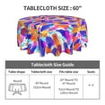 thumbnail image 5 of XMXT Waterproof Table Cloth, Watercolor Petal Print Polyester Round Tablecloth for Dining Party Decor, 60 inches, 5 of 8