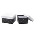 thumbnail image 1 of S/2 Square Nesting Boxes White & Black Diamond - Set of 6, 1 of 4