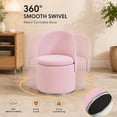 thumbnail image 5 of Casa Pura Furniture Blush Pink Velvet Swivel Storage Accent Chair with Foldable Backrest, 19.3 in., 250 lb Capacity, 5 of 8