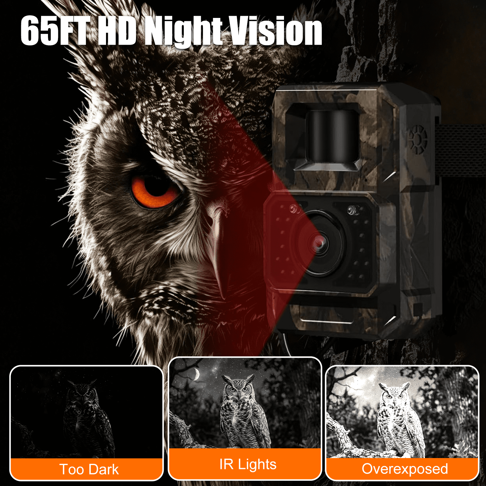 MAXDONE 48MP Bluetooth Trail Camera with 2000mAh Battery, Solar Panel, 32GB Memory Card