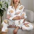 thumbnail image 6 of Pajama Sets for Women 2 Pcs, Conch Shell No.J924 Button Down Long Sleeve Sleepwear Lounge PJ Sets, 6 of 6