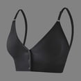 thumbnail image 2 of Front Closure Bra for Women, Full Coverage Wire Free Underwear with Removable Pads & Adjustable Straps, Back Smoothing Bra | VerBelle,Black Free Size, 2 of 6