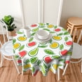 thumbnail image 4 of ZICANCN Round Table Cloths 60 Inch, Fruit Doodle Table Cover Waterproof Washable Outdoor Picnic Tablecloth, 4 of 8