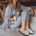 thumbnail image 3 of Psesaysky Fluffy Cotton Slippers for Ladies Girls Colorful Flowers Printed Slippers Winter Anti-Slip Comfortable Cotton Slippers, 3 of 8