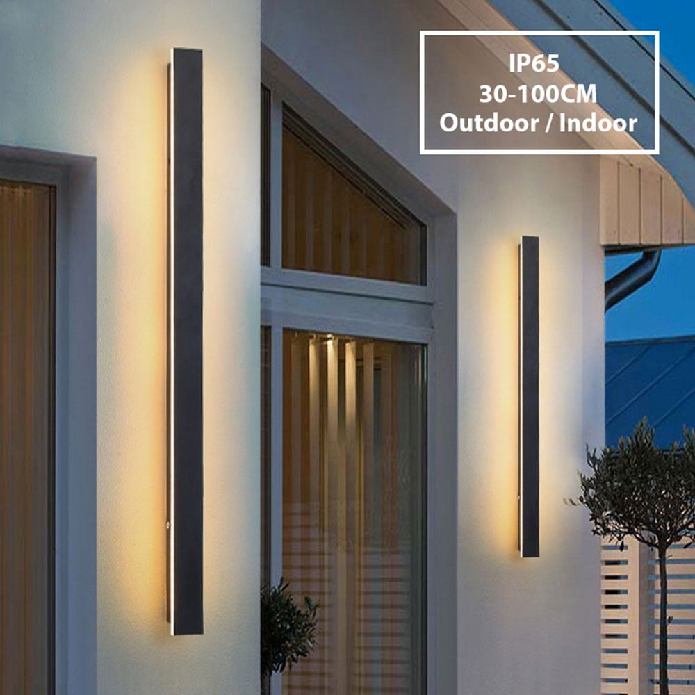 LITOM 360° Lighting Outdoor LED Wall Light - IP65 Waterproof, Frosted Acrylic/Iron Alloy, 60-100cm Sizes, 50000hrs Lifespan, 3000K/6500K for Villa/Garden/Terrace