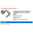 thumbnail image 2 of Headlight Dimmer Switch Connector - Compatible with 1987 - 1990 Ford Ranger 1988 1989, 2 of 2