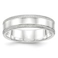thumbnail image 1 of 6 mm Sterling Silver Design Edge Band - Size 12, 1 of 1